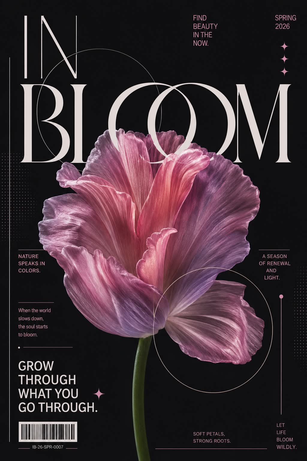 In Bloom graphic poster